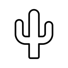 Obraz premium An isolated cactus vetor icon on a white background is presented in eps