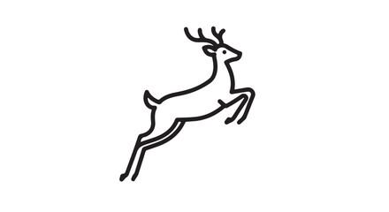 Fototapeta premium Deer vector icon on white background 