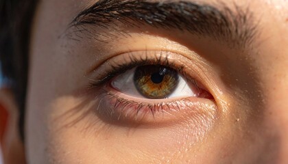 Close-up cinematic view of human eyes with dilating pupils and slow blinking, captured with a slow zoom-in and dramatic lighting, highlighting intense gaze, emotion, and intimate facial expression