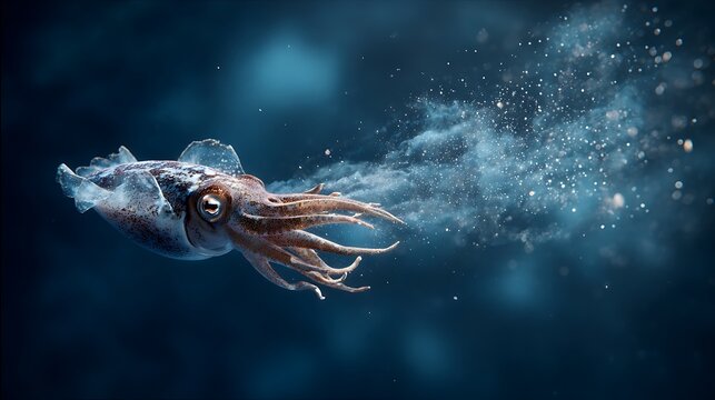 Cuttlefish swimming in ocean water marine life underwater photography cephalopod mollusk animal wildlife sea life