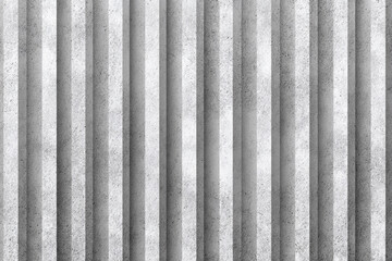 Grey fluted concrete wall texture background design architectural