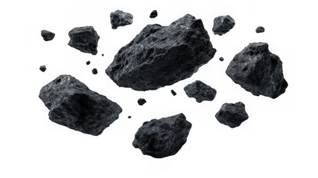 Pile of coal isolated on transparent background coal is a combustible black or brownishblack sedimentary rock composed mostly of carbon and hydrocarbons
