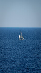Sailboats and yachts in the sea