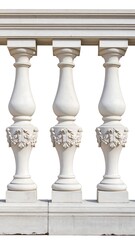 Ornate white balustrade