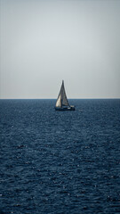 Sailboats and yachts in the sea