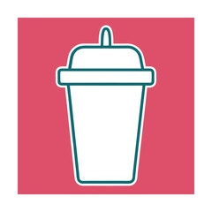 Cup outline vector