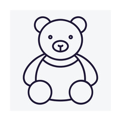 Teddy bear outline