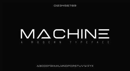Creative simple modern urban alphabet font. Digital abstract futuristic, logo, music, sport, minimal technology typography. Simple numeric vector illustration

