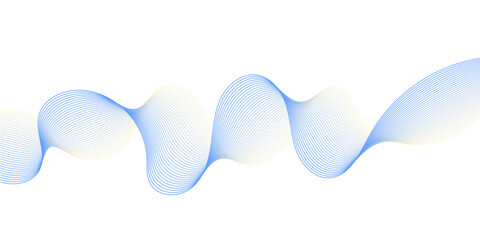 Blue Yellow Abstract Gradient Wave Line Background Design