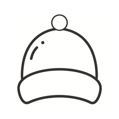 Baby hat outline