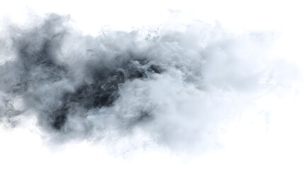 Fototapeta premium A fluffy, white cloud with a soft, billowy appearance against a white background