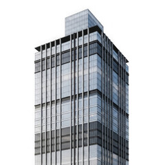 Fototapeta premium Modern skyscraper isolated on transparent background isolated on transparent background