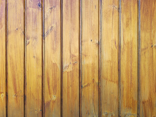 Fototapeta premium Yellow wooden plank wall with natural texture