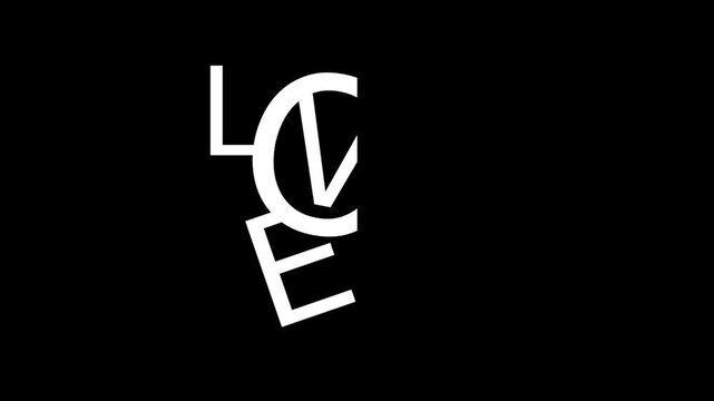 Love Half Flip Typography