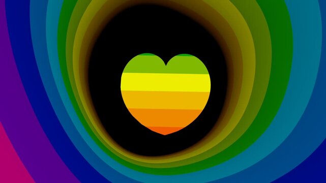Rainbow Heart Tunnel