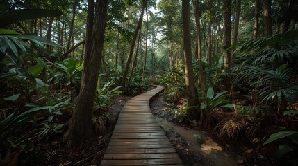 boardwalk in the forest