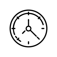 Modern clock icon for scheduling and timing, business deadline reminders and planning efficiency