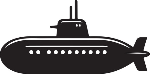 Fototapeta premium submarine silhouette vector illustration
