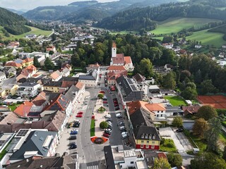 Hauptplatz Aspang Markt, Wechsel Region in Niederösterreich