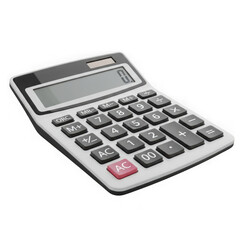 Simple calculator isolated on transparent background isolated on transparent background