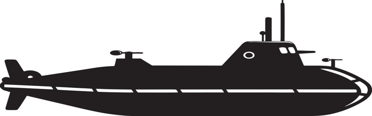 Obraz premium submarine silhouette vector illustration