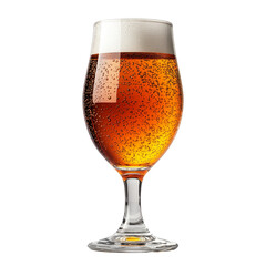 Minimalistic Glass of Beer Isolated on Transparent Background, Refreshing Beer in Simple Glass Clipart, Refreshment Drink Beer Glass Isolated