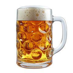 Minimalistic Glass of Beer Isolated on Transparent Background, Refreshing Beer in Simple Glass Clipart, Refreshment Drink Beer Glass Isolated