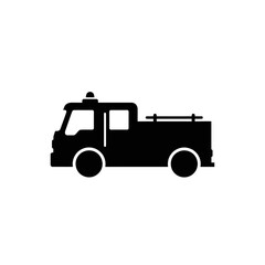 Silhouette of a pickup truck in black and white for graphic design projects silhouette