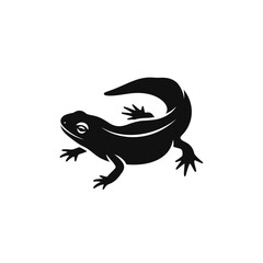 Black silhouette reptile icon simple stylized animal graphic design element silhouette
