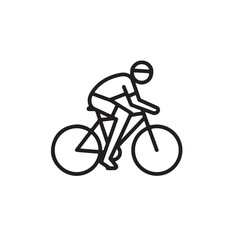 Fototapeta premium Bicycle silhouette vector on white background 
