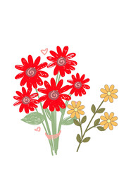 bouquet of red flowers