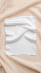 Fototapeta premium Elegant silk scarf mockup for custom embroidery design projects