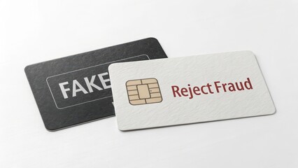 Cards Displaying Fraud Prevention and Detection Concepts