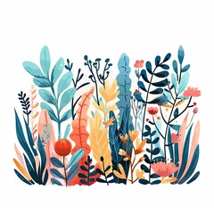 Image of plants on a white background.