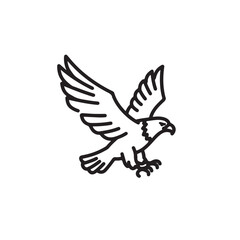 eagle vector icon on white background 