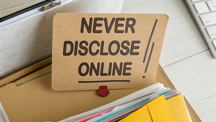 Caution Sign Reminder for Online Privacy and Data Security Awareness