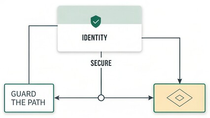 Secure Identity Management Process Flowchart Concept Illustration