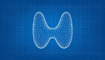 Anatomy Blueprint: Thyroid Gland Illustration 