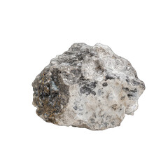 Rough, light gray stone with dark gray specks.  Irregular, rounded shape