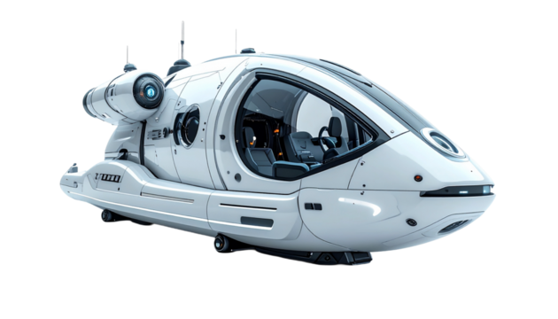 A futuristic spacecraft model, a symbol of innovation and exploration, set against an imaginative background