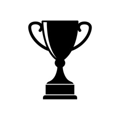 A silhouette of a trophy on transparent background