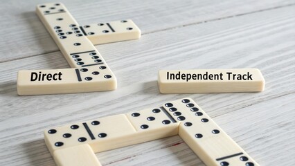 Direct and Independent Track Concept with Domino Pieces on Surface