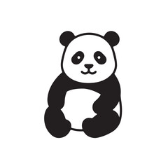 panda bear with a heart