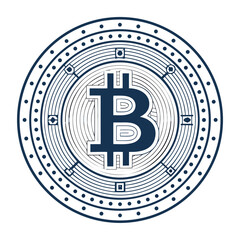 Bitcoin icon vector artwork clean background