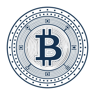 Bitcoin icon vector artwork clean background