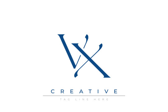 Blue stylized letters VX combined in a modern design on a clean white background, evoking professionalism and creativity. Ideal for branding, business identity, and corporate representation concepts.