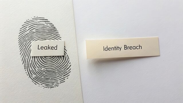 Fingerprint Reveal on Paper Labeling Leaked Identity Breach Risk