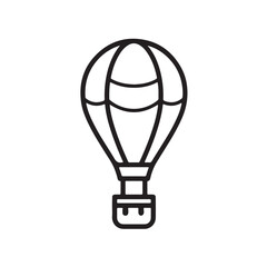 Fototapeta premium air balloon isolated vector icon on white background 