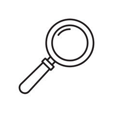 vector magnifying glass on white background 