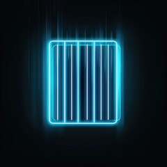 Glowing neon square design
